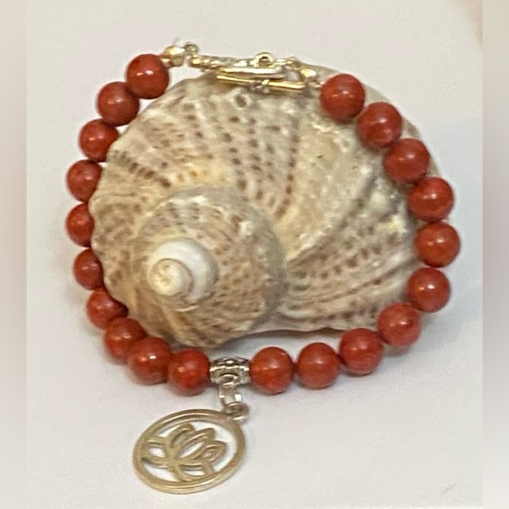 NEW Coral crystal bracelet